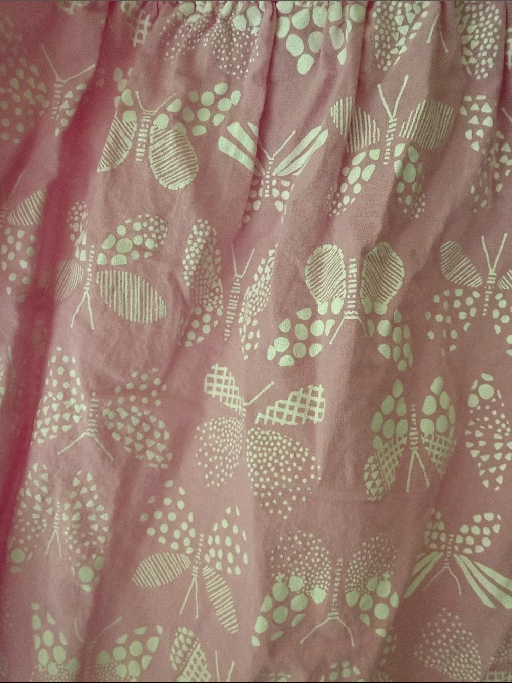🦋 okie dokie Pink Dress with White Butterfly Print - 5T